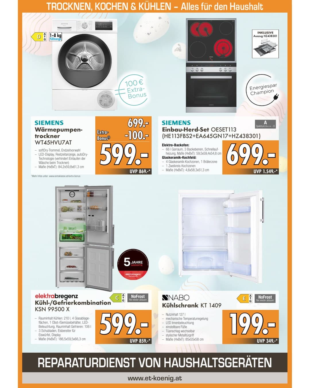 Waschen & Trocknen – Miele, Siemens, elektrabregenz Angebote