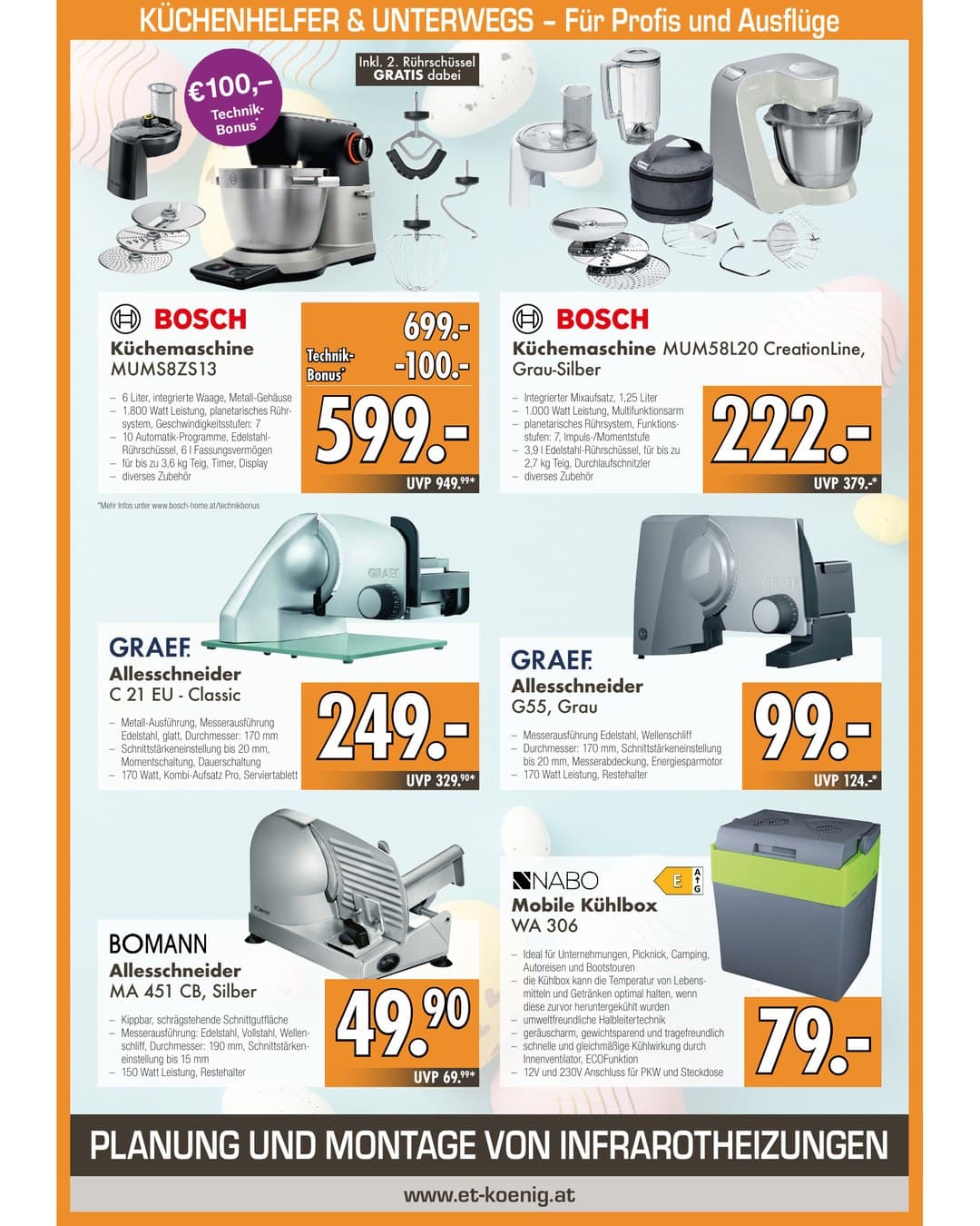 Küchenhelfer & Unterwegs – Bosch, GRAEF, NABO